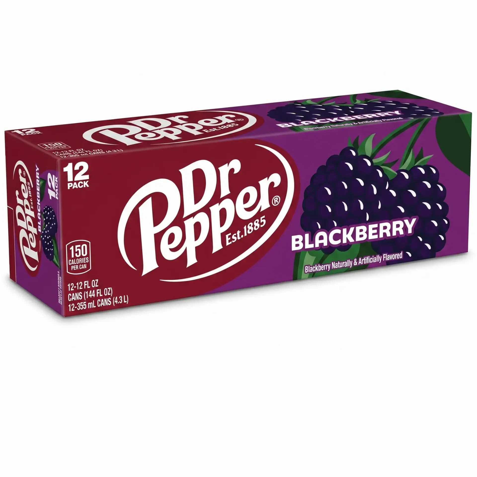 Dr Pepper Blackberry Import US Canette 12x355 Ml