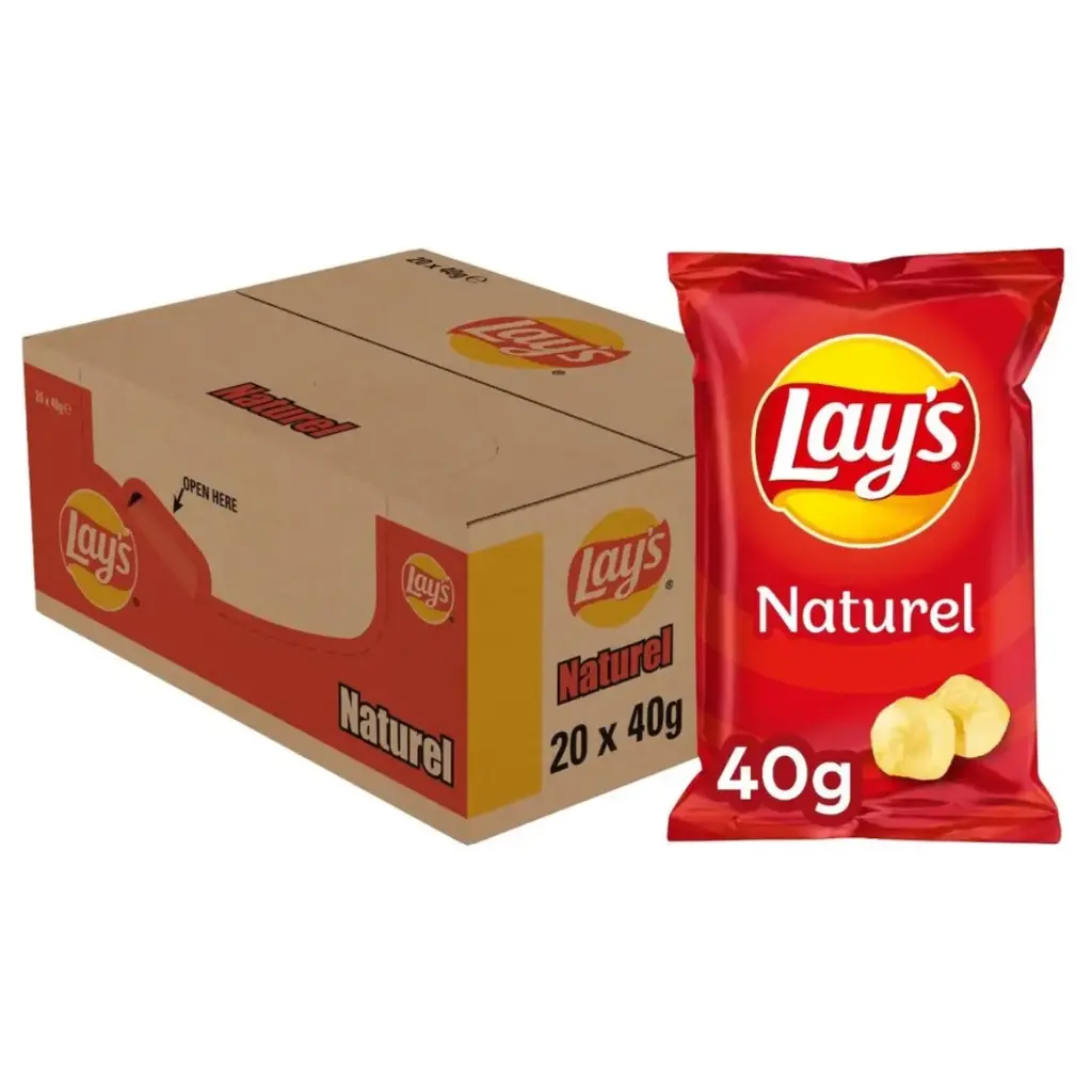 Lay's Naturel Sel Chips 20x40 Gr
