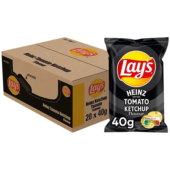 Lay's Heinz Tomato Ketchup Chips 20x40 Gr
