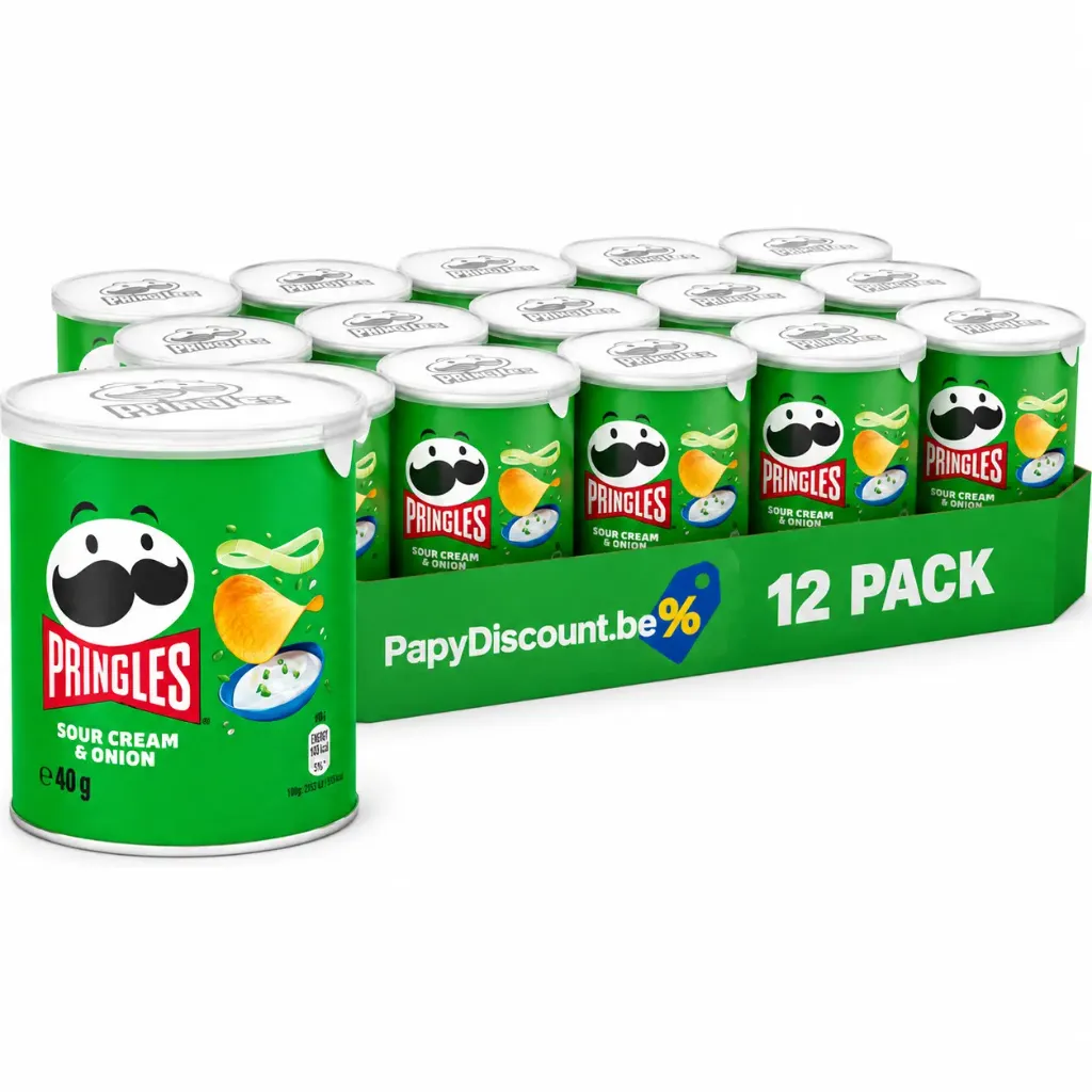 Pringles Sour Cream & Onion Chips 12x40 Gr