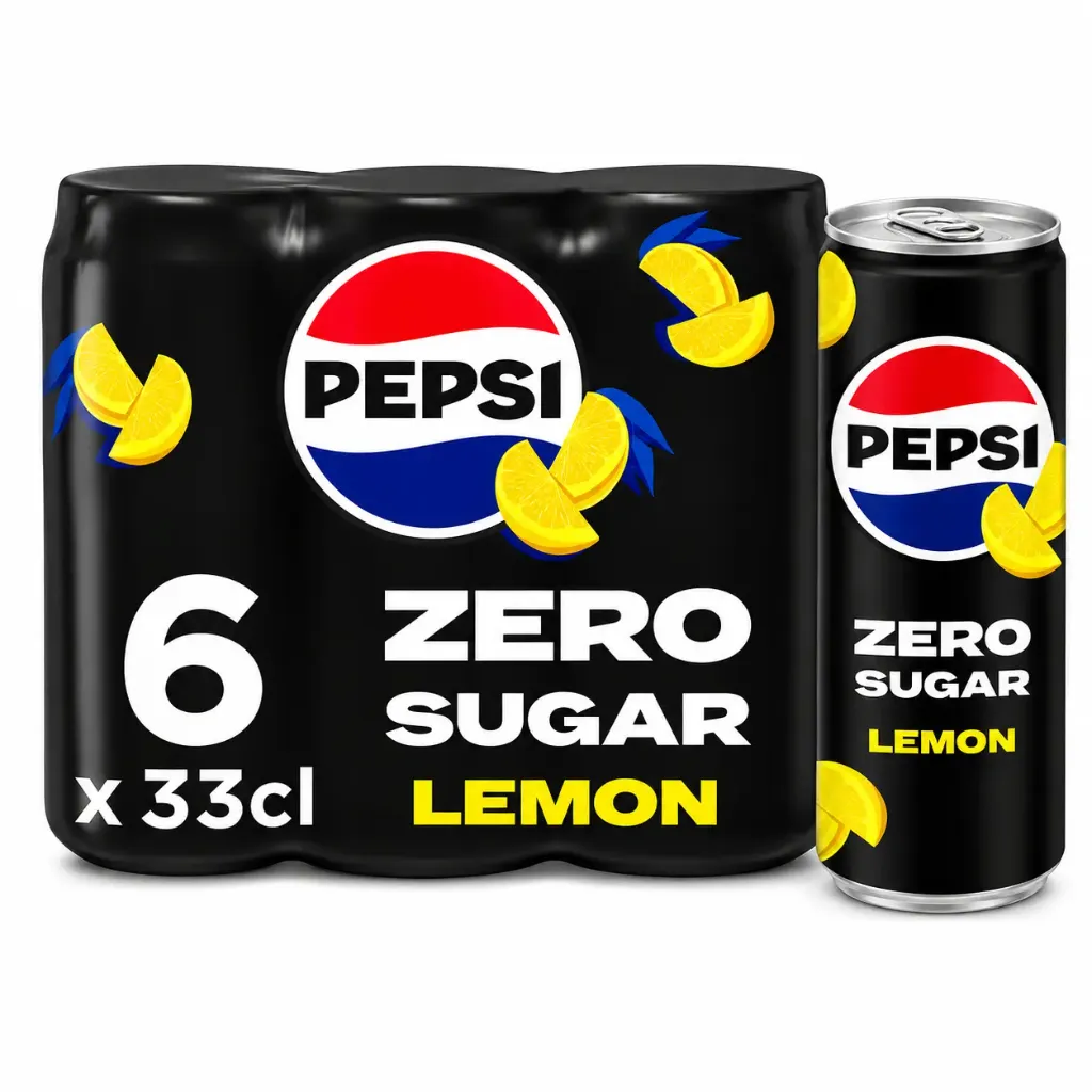 Pepsi Zéro Sugar Lemon Cola Canette 6x33 Cl