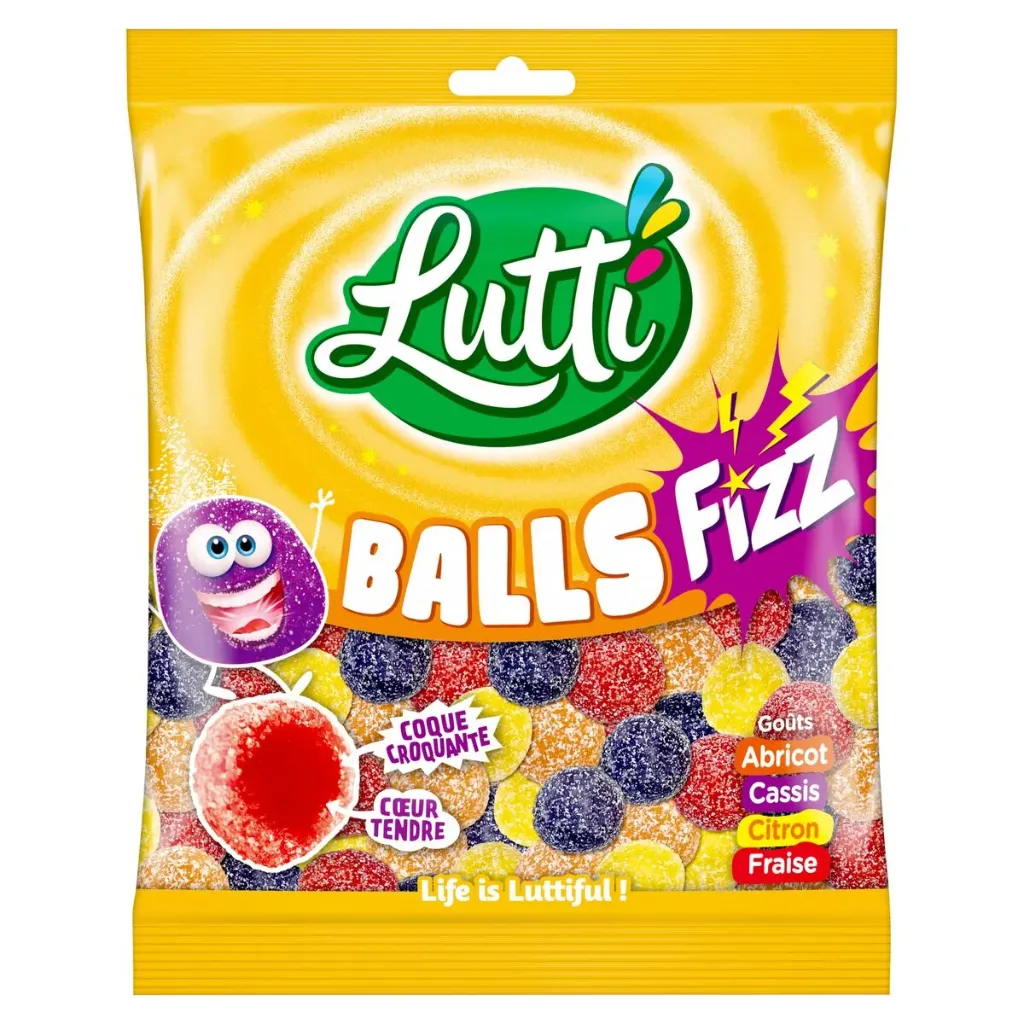 Lutti Balls Fizz Bonbons 180 Gr