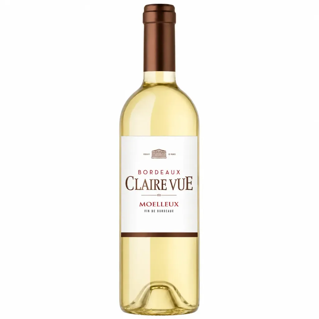 Claire Vue Moelleux Bordeaux Vin Blanc 75 Cl