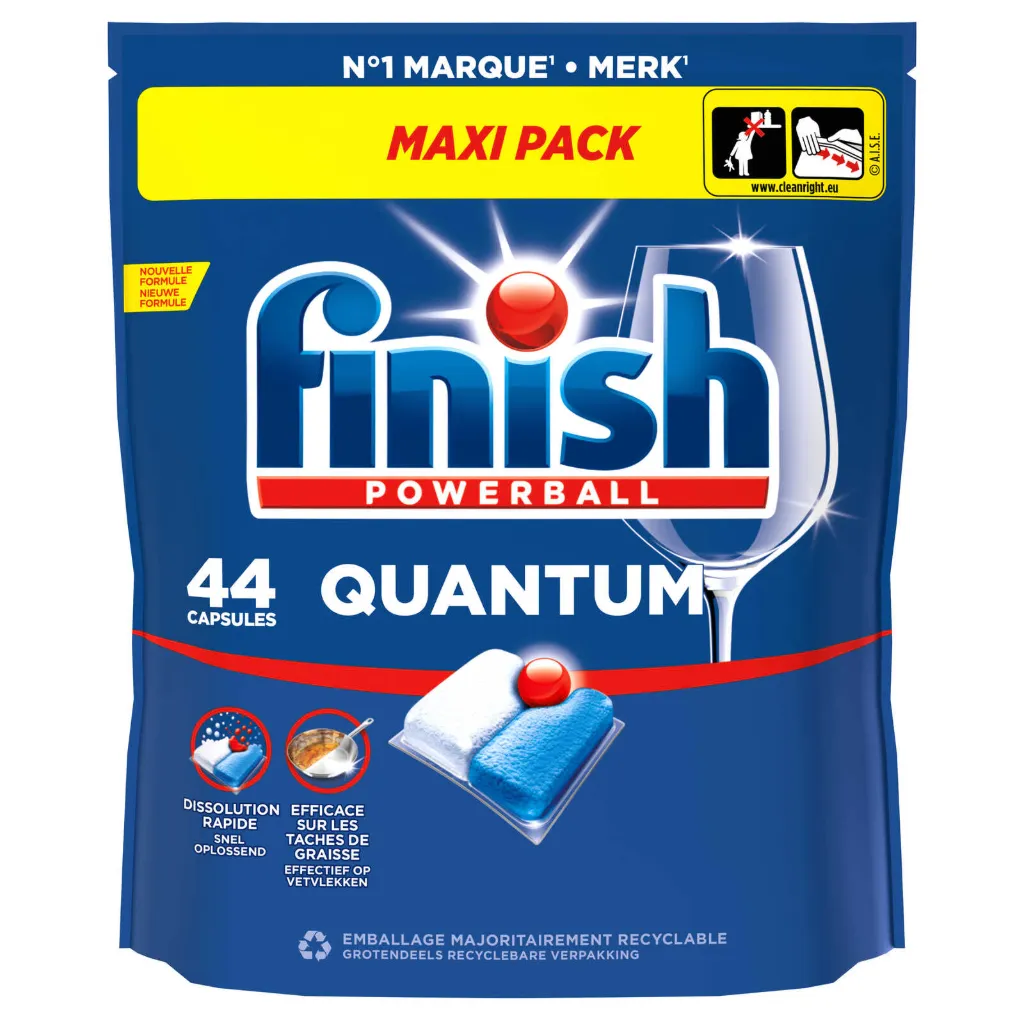 Finish Quantum Regular Tablettes Lave-Vaisselle 44 Pièces