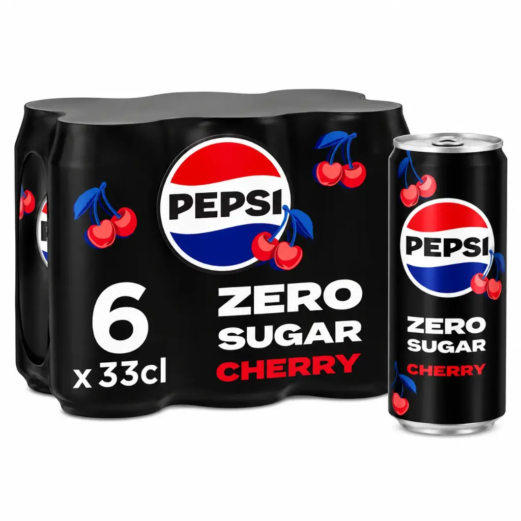 Pepsi Zéro Sugar Cherry Cola SLIM Canette 6x33 Cl