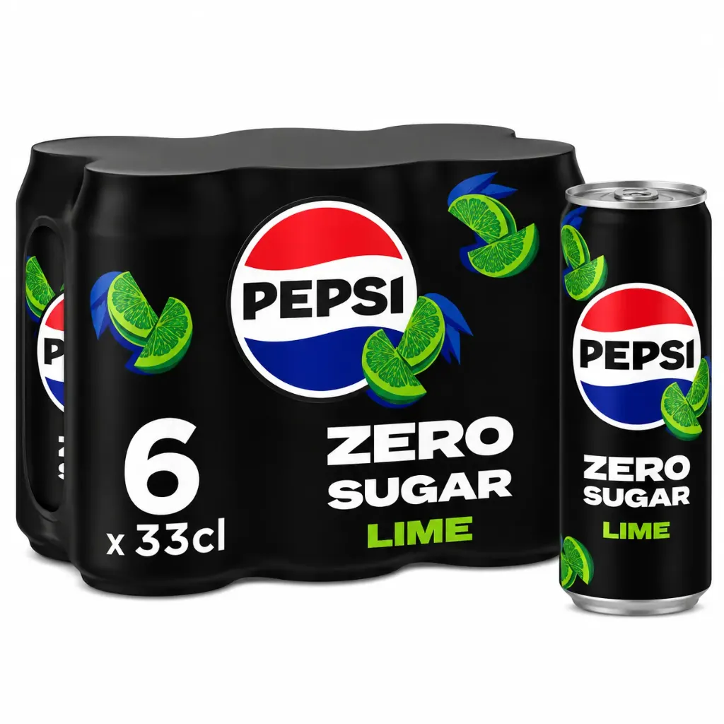 Pepsi Zéro Sugar Lime Cola SLIM Canette 6x33 Cl