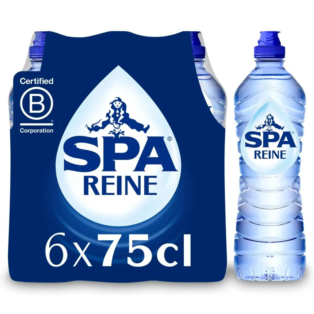 Spa Reine Eau Plate Bouteille Bouchon Sport 6x75 Cl