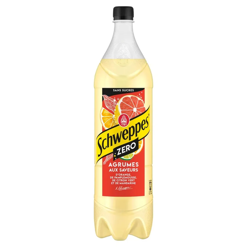 Schweppes Agrumes Zéro Bouteille 1,5 Litre