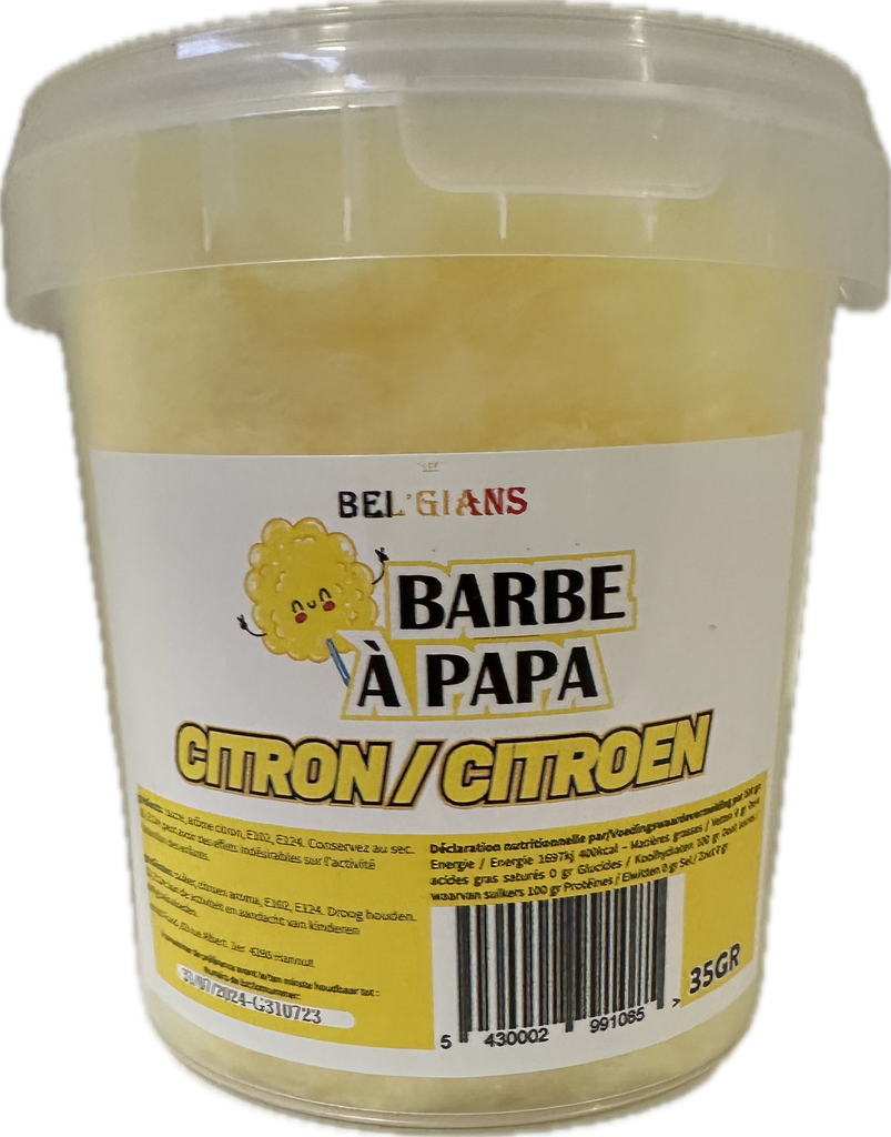 Bel'Gians Barbe à Papa Citron 35 Gr
