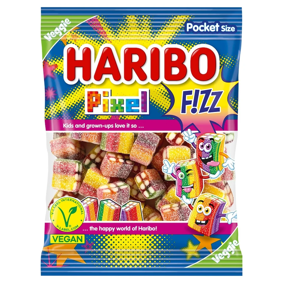 Haribo Pixel Fizz Bonbons 80 Gr