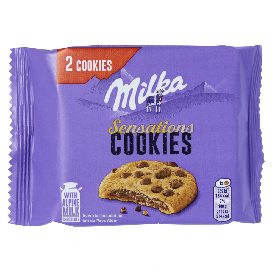 Milka Cookies Sensation Cœur Fondant Chocolat 52 Gr