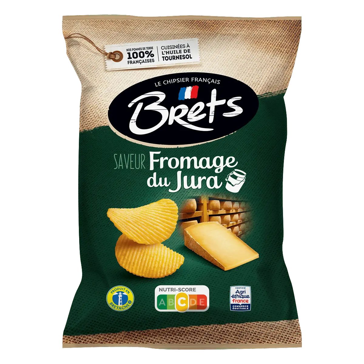 Brets Fromage du Jura Chips 125 Gr