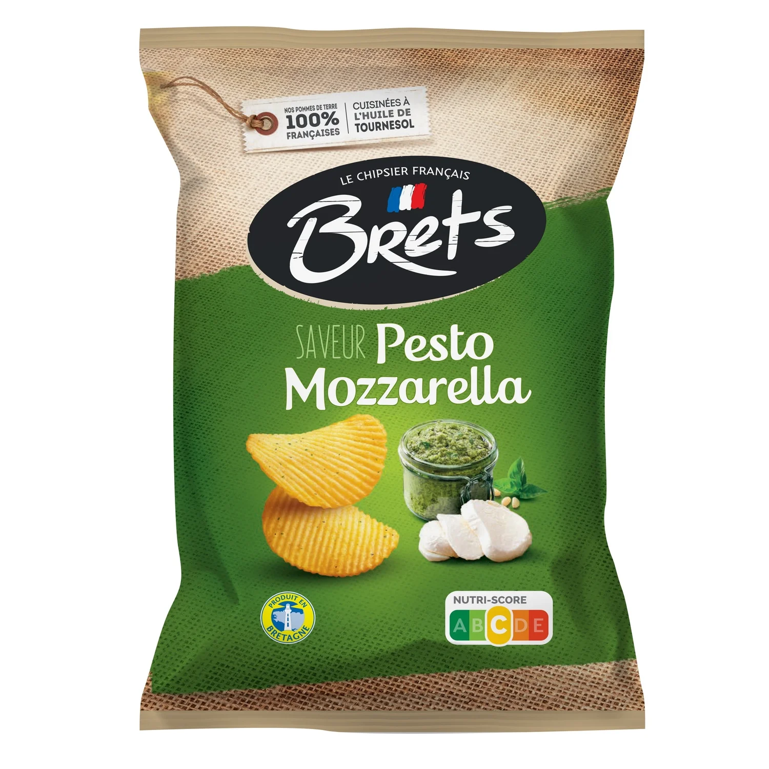 Brets Pesto Mozzarella Chips 125 Gr