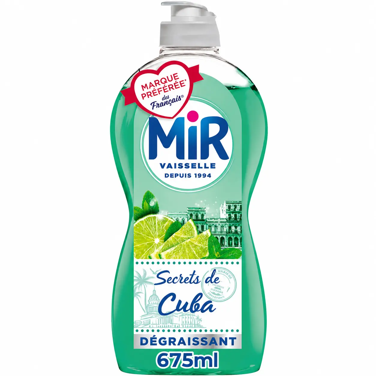 Mir Secrets de Cuba Liquide Vaisselle Dégraissant 675 Ml