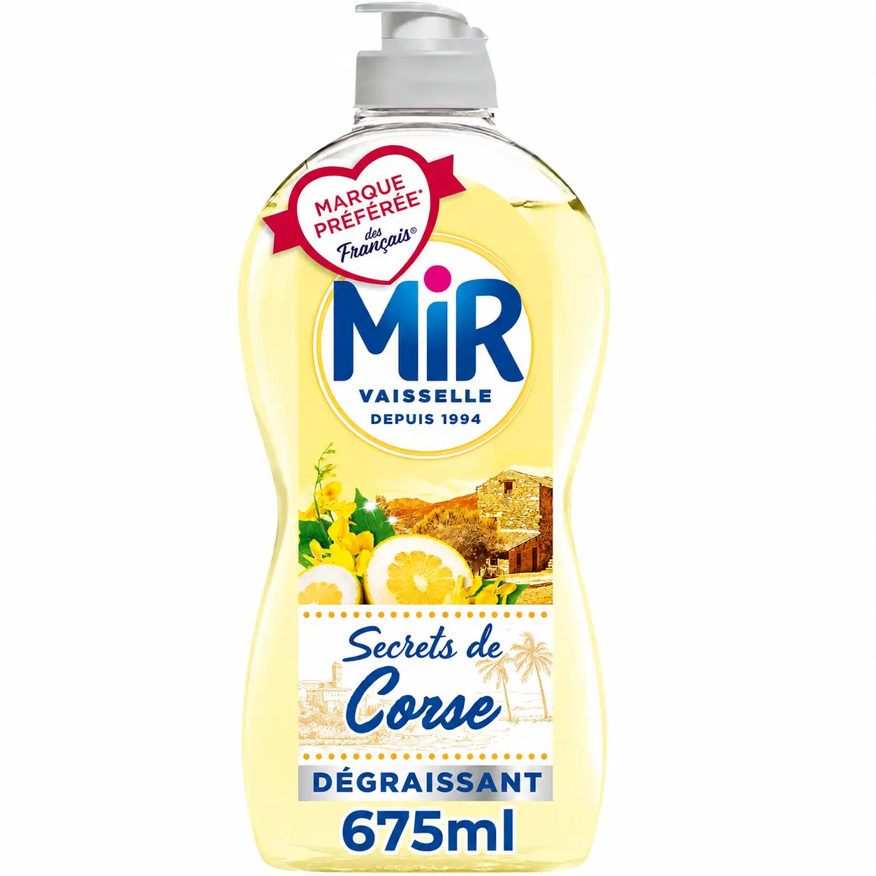 Mir Secrets de Corse Liquide Vaisselle Dégraissant 675 Ml
