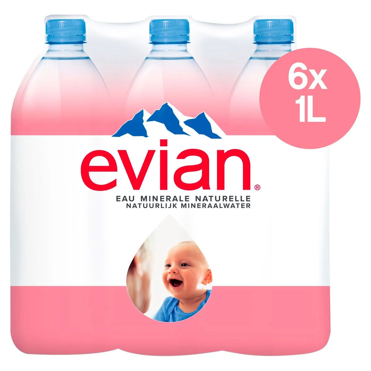 Evian Eau Plate Bouteille 6x1 L