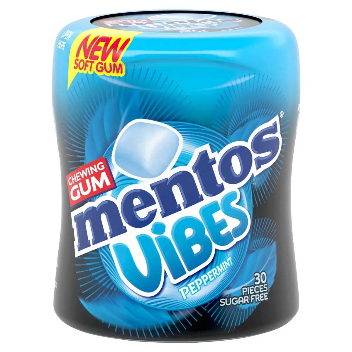 Mentos Vibes Peppermint Chewing-gum 30 Pièces 70,2 Gr