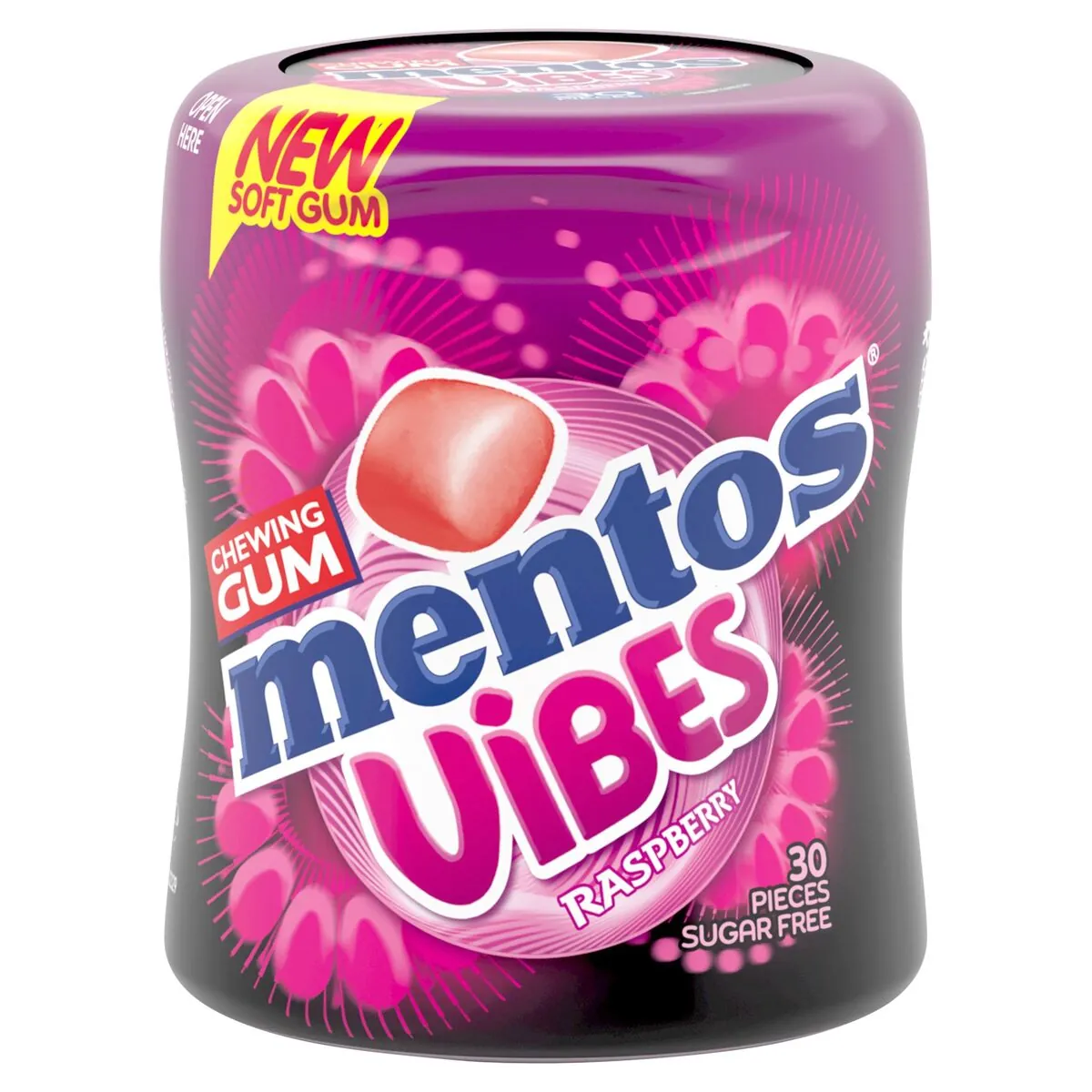 Mentos Vibes Raspberry Chewing-gum 30 Pièces 70,2 Gr