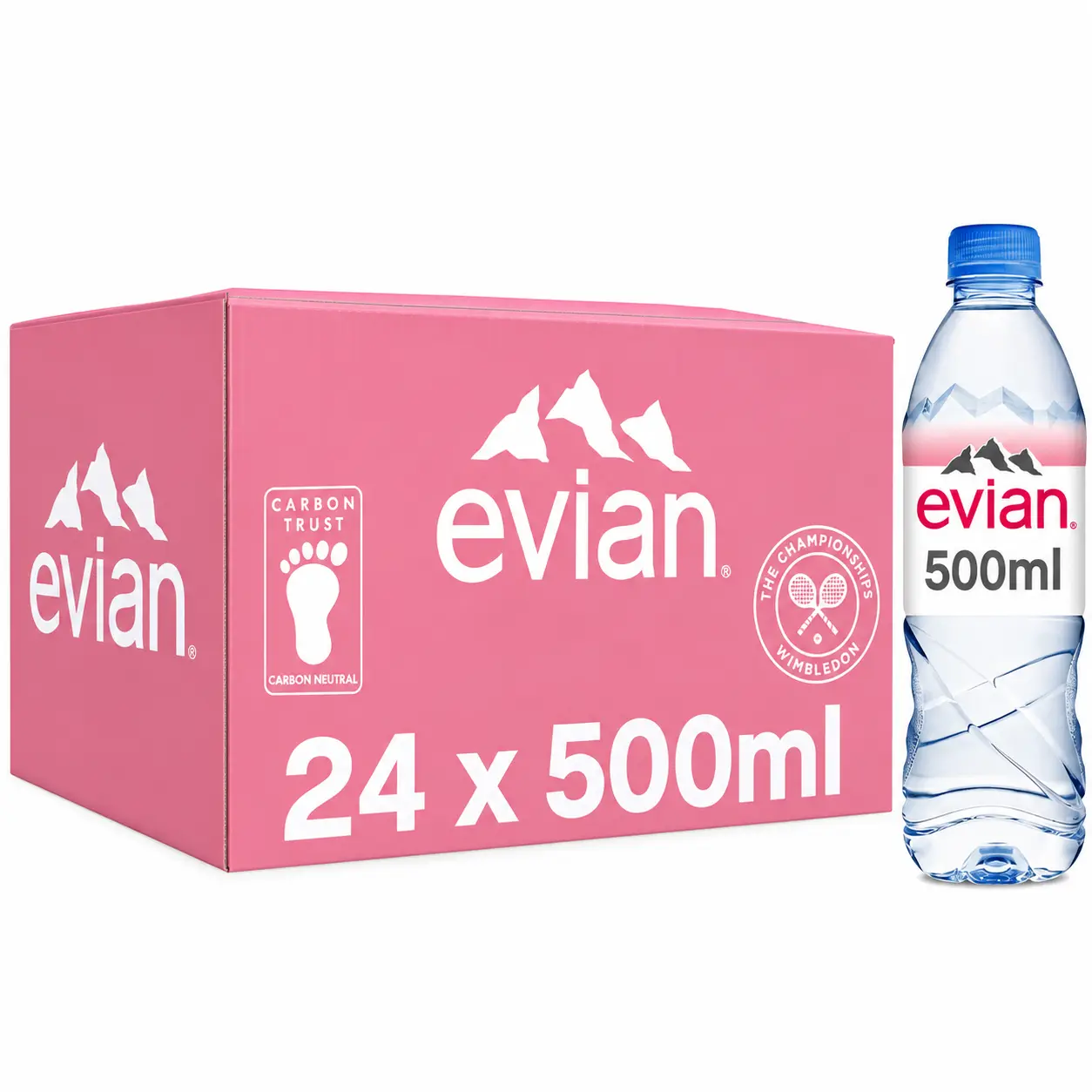 Evian Eau Plate Bouteille 24x50 Cl