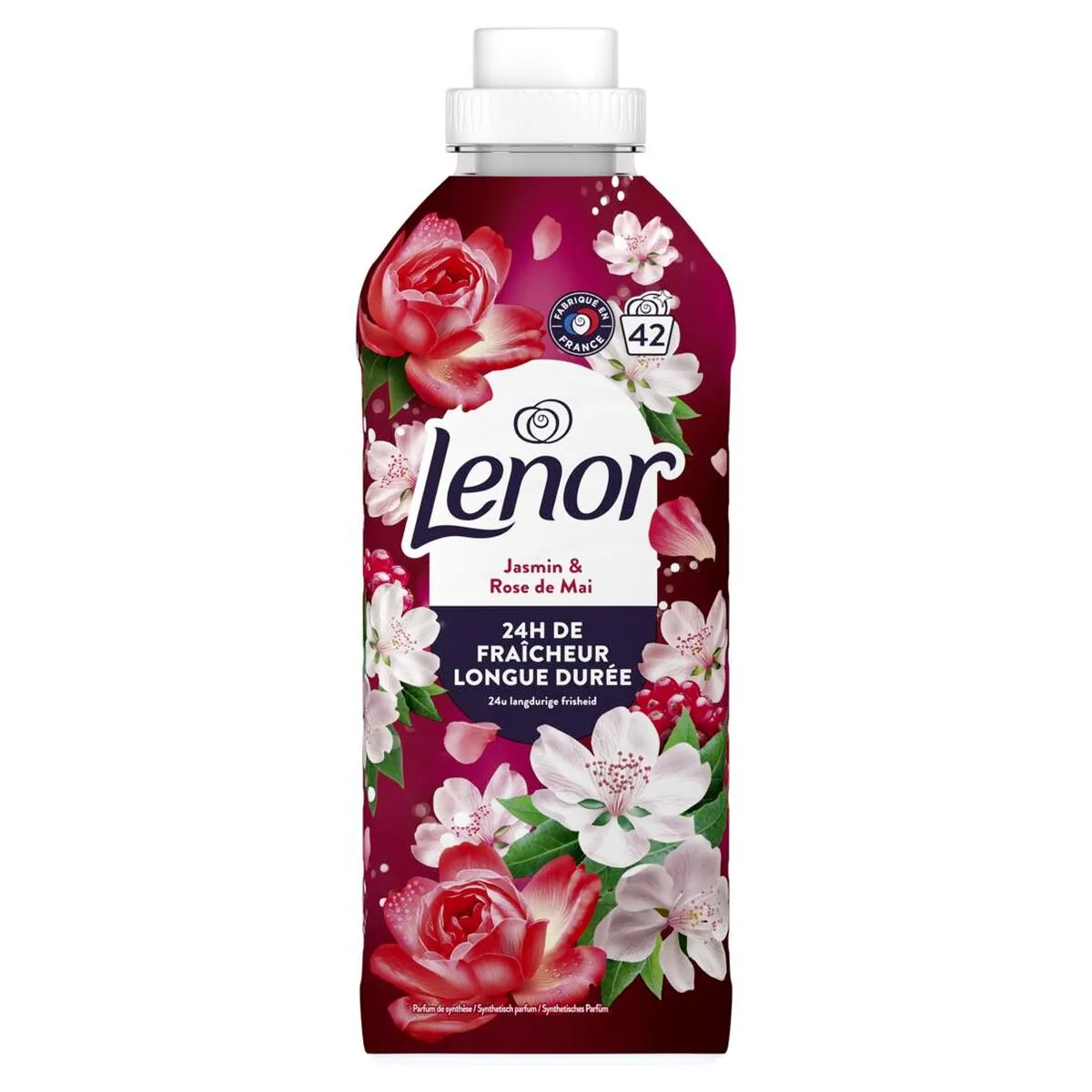 Lenor Jasmin et Rose de Mai Adoucissant 882 Ml 42 Doses