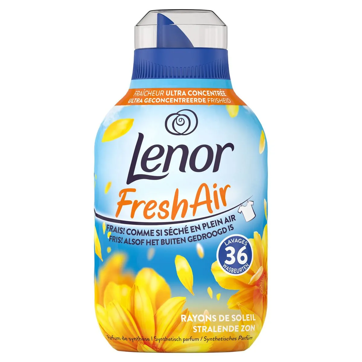 Lenor Fresh Air Rayons de Soleil Adoucissant Concentré 36 Doses 504 Ml