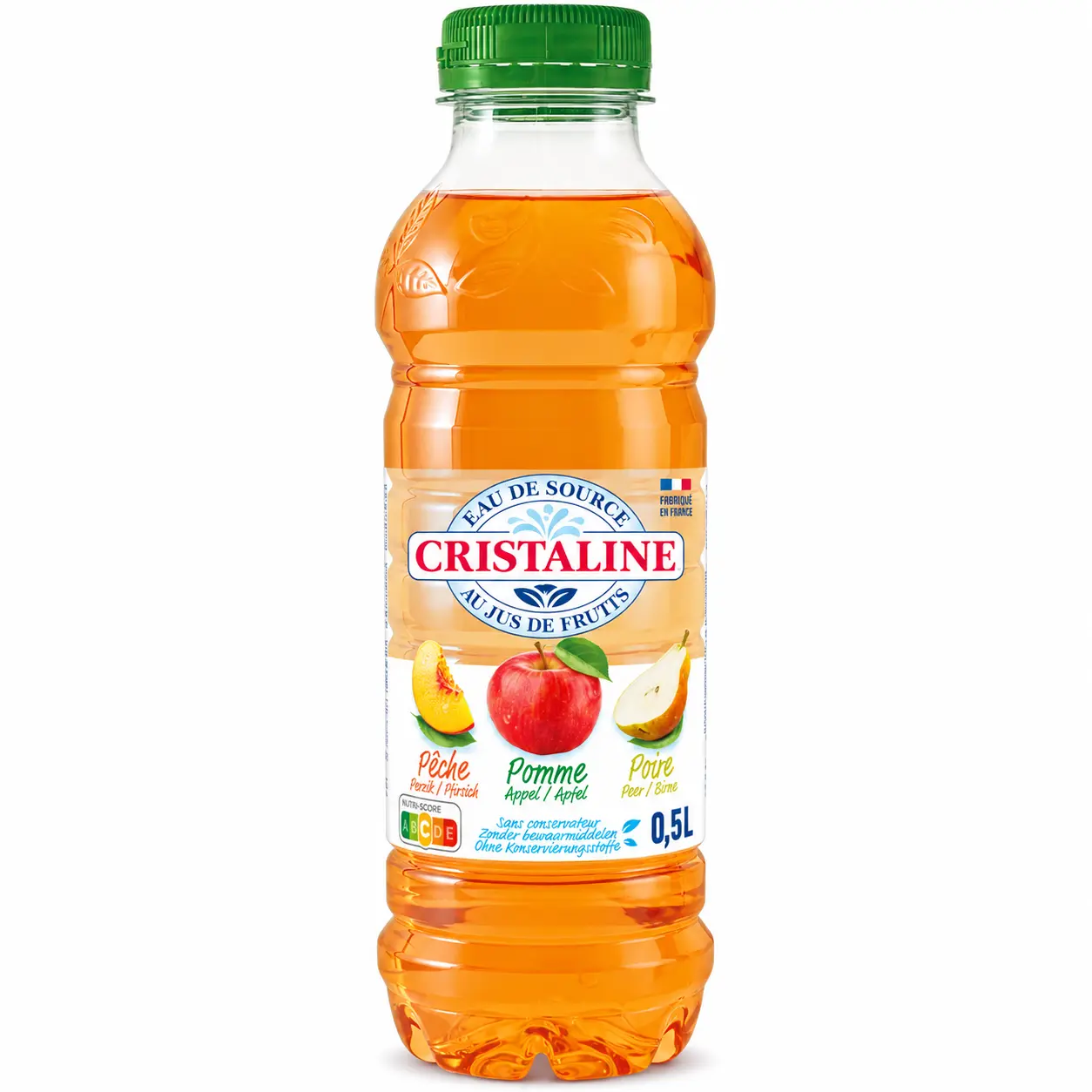 Cristaline Jus Pêche Pomme Poire Bouteille 50 Cl