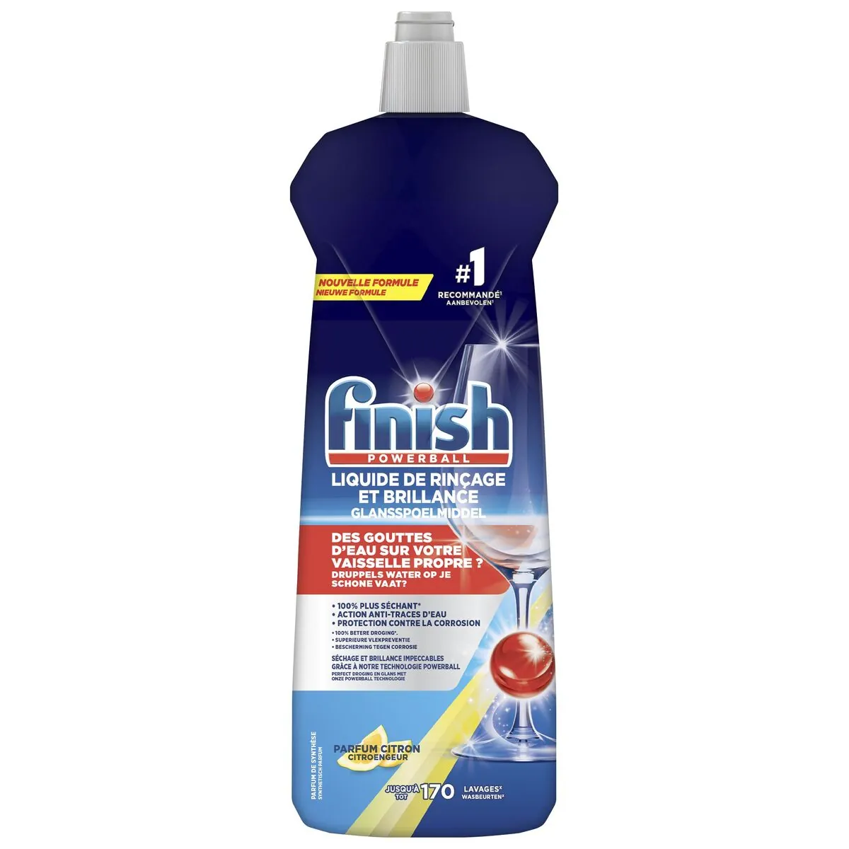 Finish Liquide de Rinçage et de Brillance Citron 800 Ml