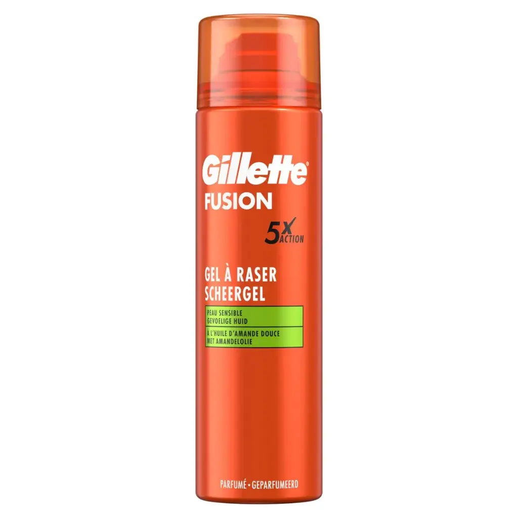Gillette Fusion Peau Sensible Gel à Raser 200 Ml