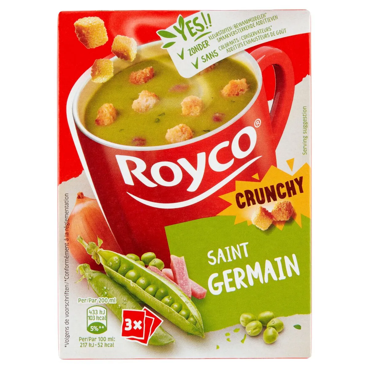 Royco Crunchy Saint Germain Soupe en Sachets 3x24,2 Gr