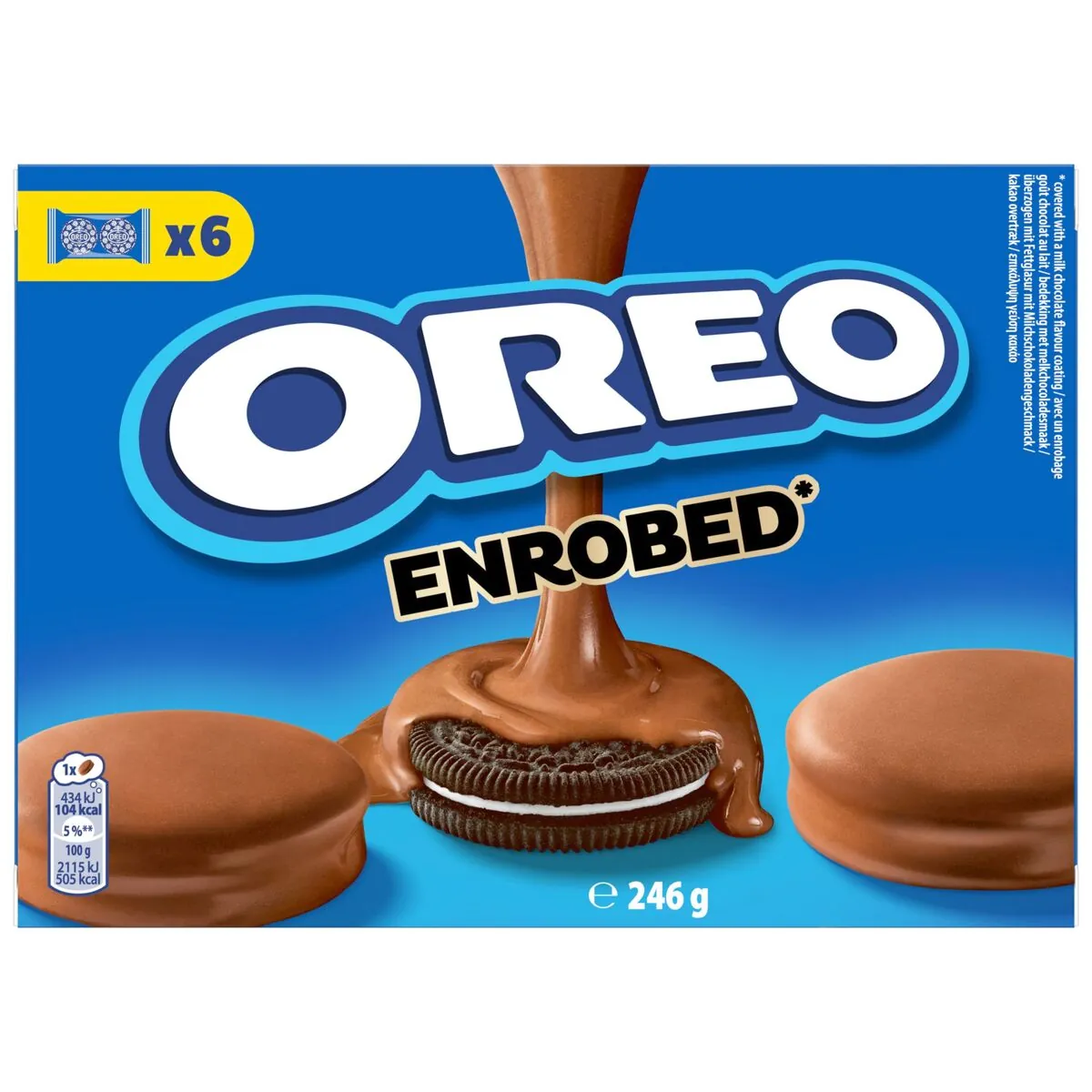 Oreo Enrobé Chocolat au Lait Biscuits 6x41 Gr