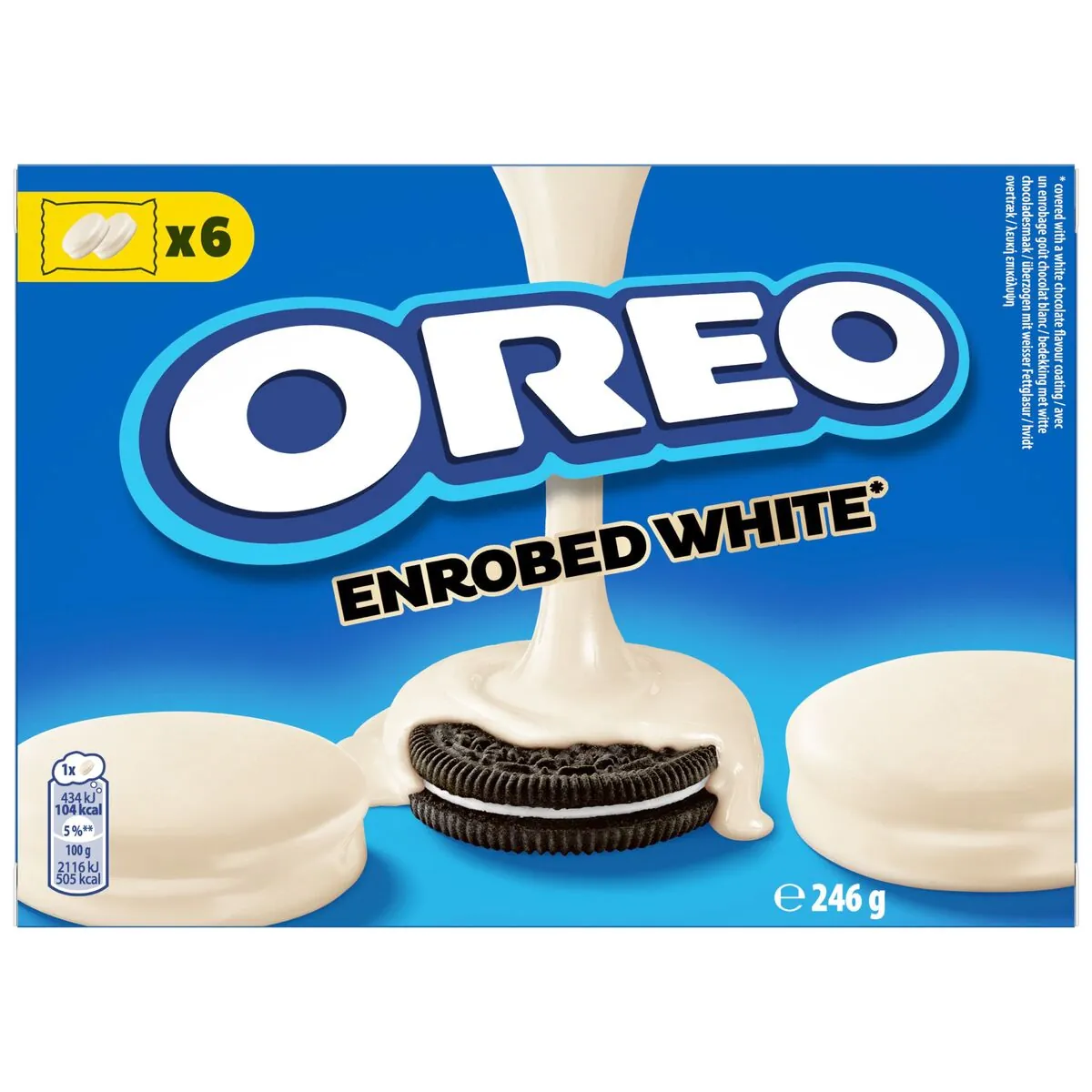 Oreo Enrobé Chocolat Blanc Biscuits 6x41 Gr
