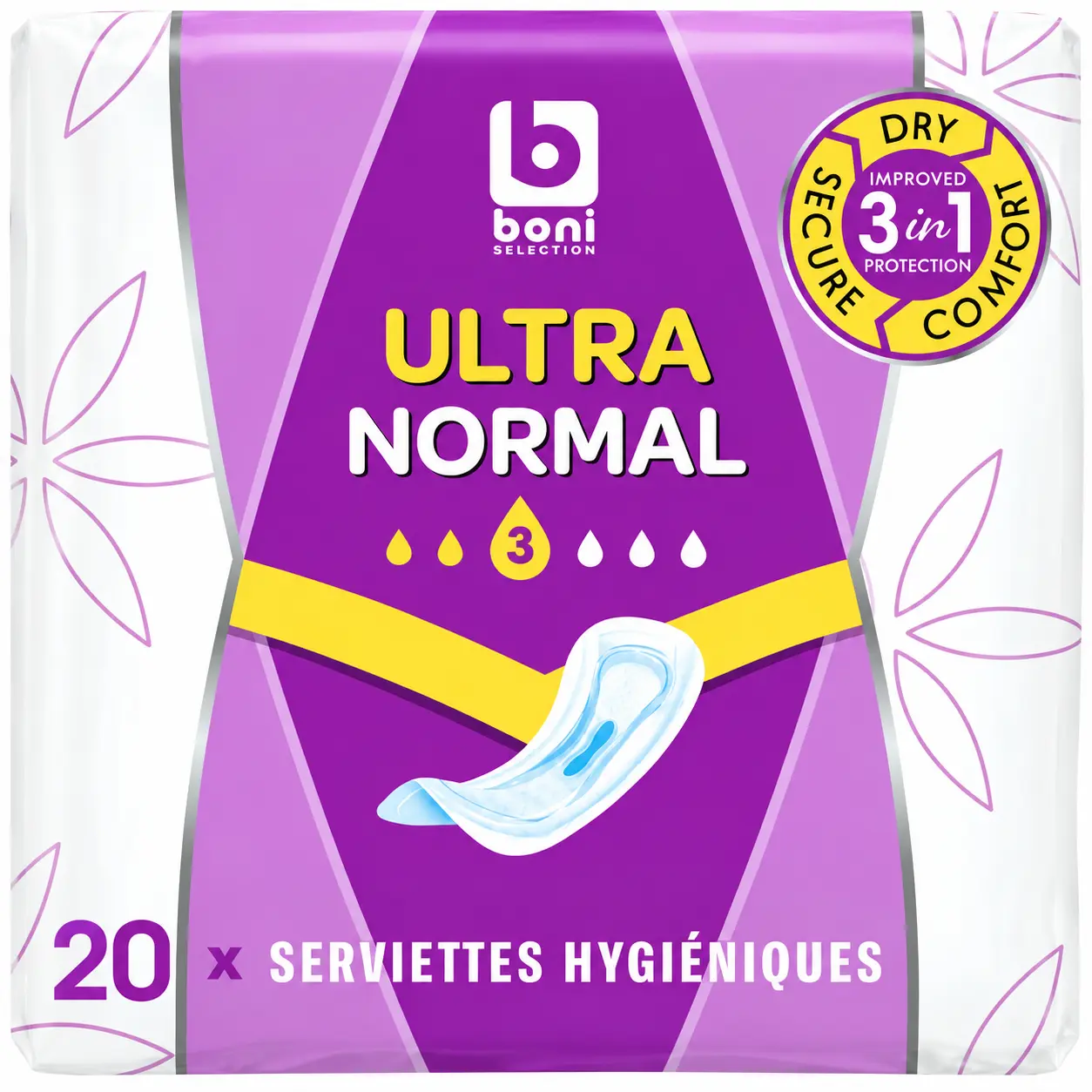 Boni Ultra Normal Serviettes Hygiéniques 20 Pièces