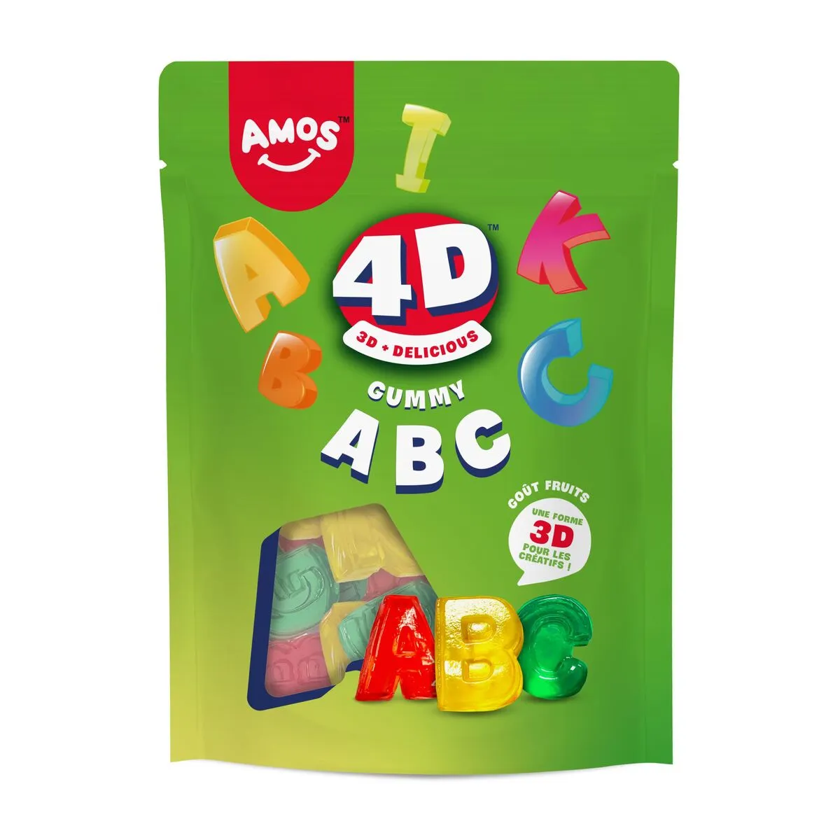 Amos 4D Gummy ABC Bonbons 120 Gr