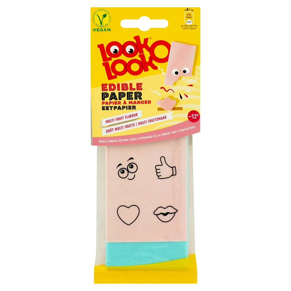 Look O Look Papier à Manger Multi Fruits Bonbons 30 Gr