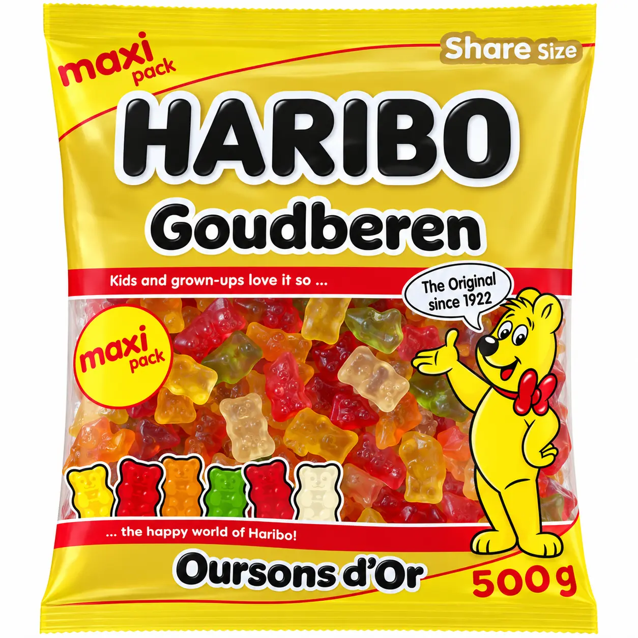 Haribo Oursons d'Or Bonbons 500 Gr