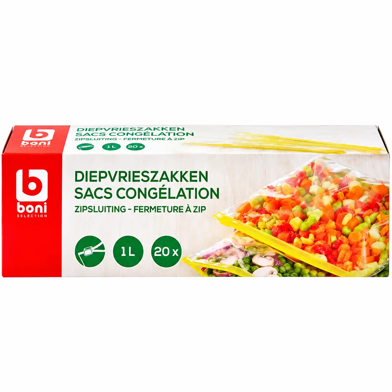 Boni Sacs de Congélation ZIP 20x1 L