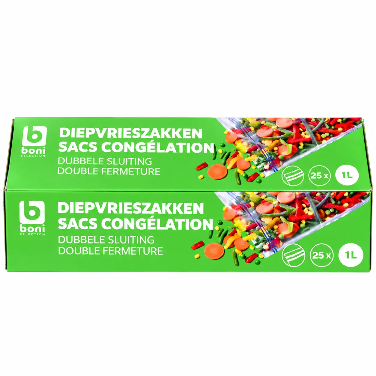 Boni Sacs de Congélation Double Fermeture 25x1 L