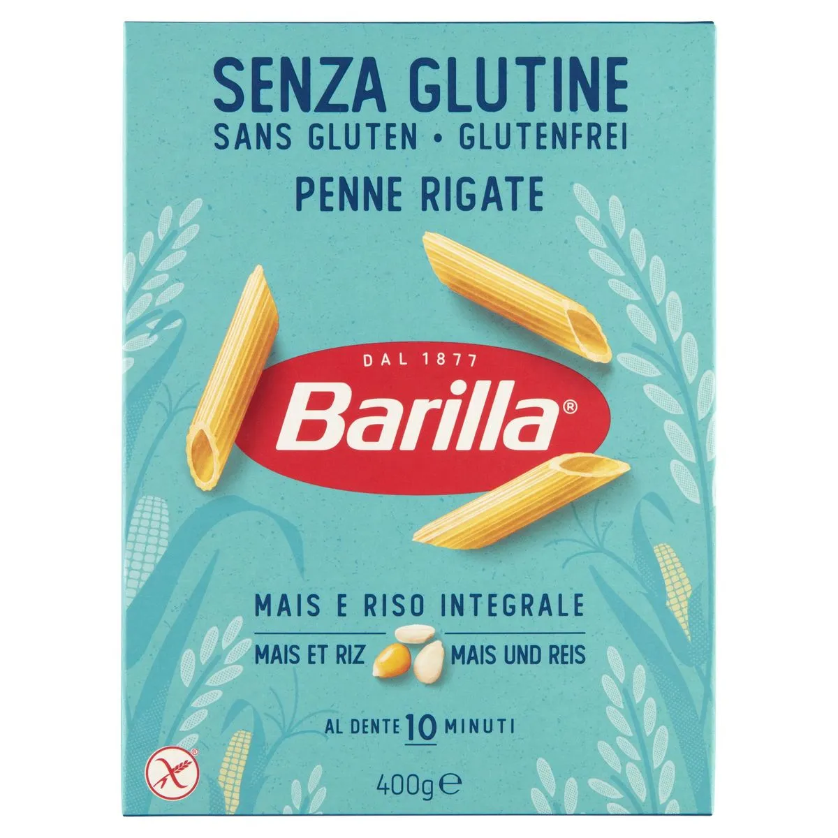 Barilla Penne Rigate Sans Gluten Pâtes 400 Gr