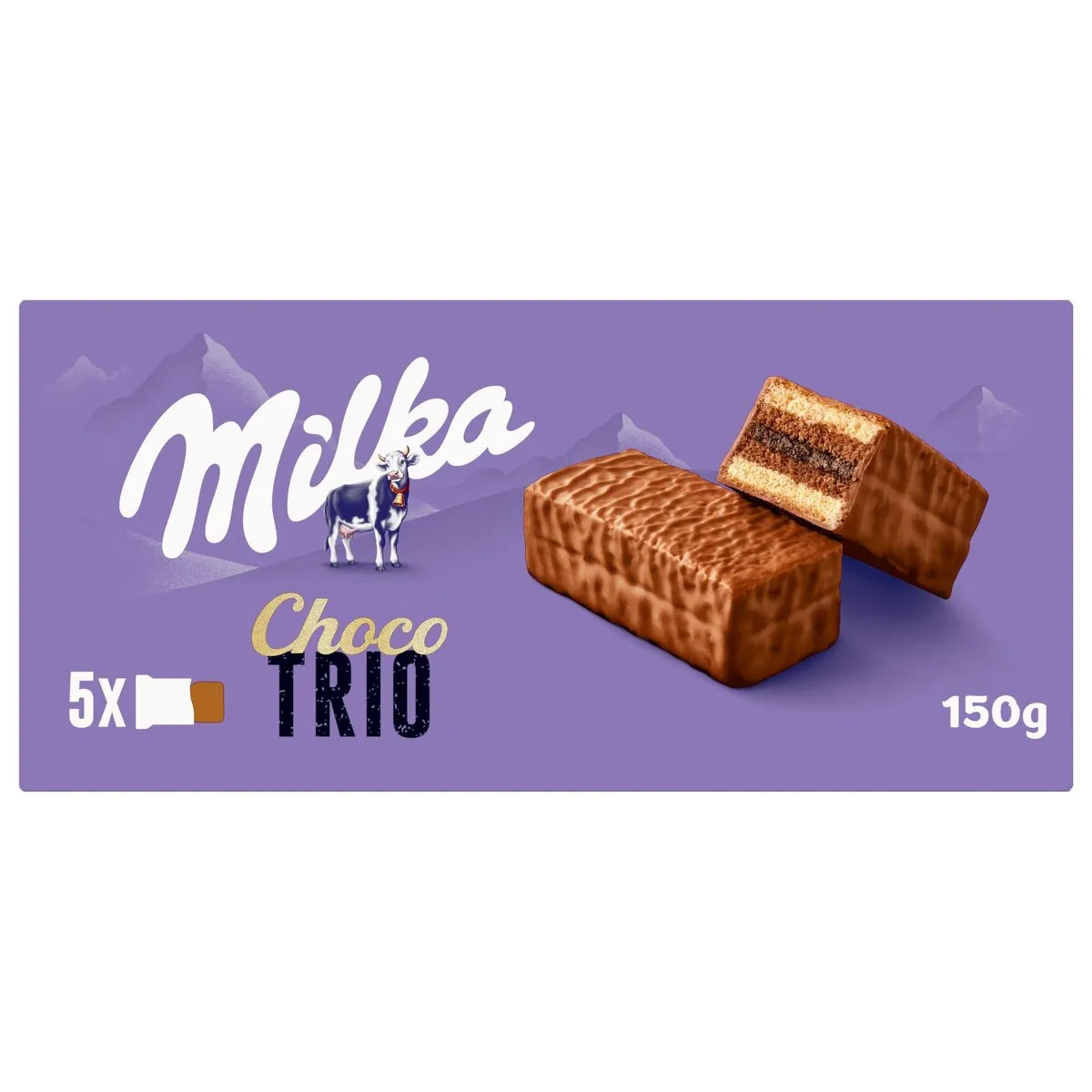 Milka Choco Trio Gâteaux Chocolat 5x30 Gr