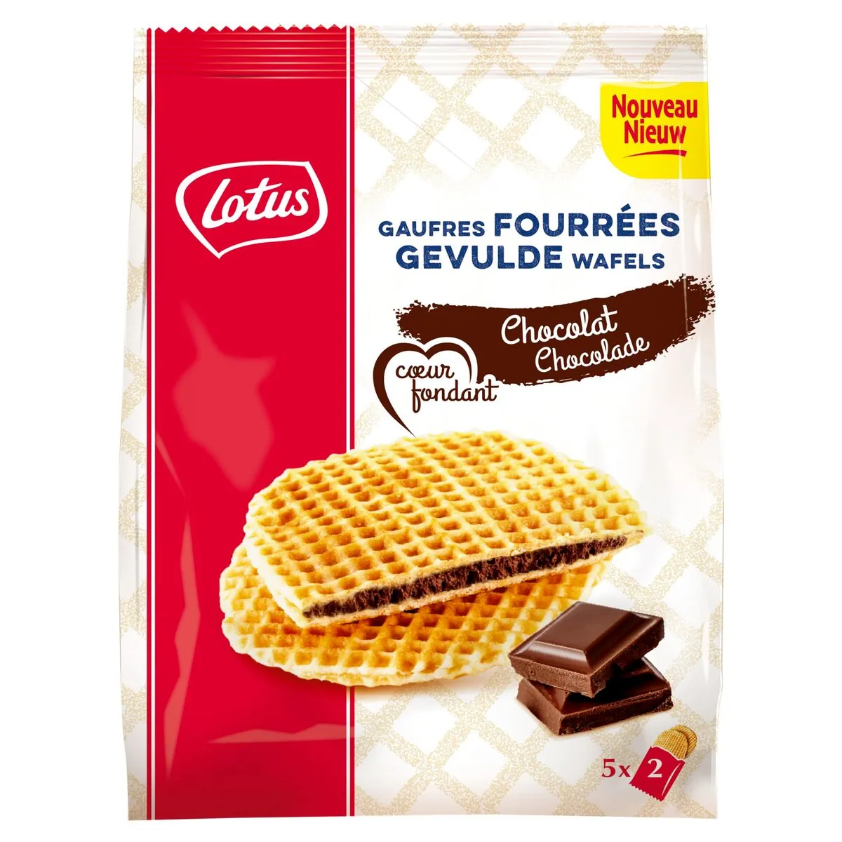 Lotus Gaufres Fourrées au Chocolat 5x2 Pièces 290 Gr