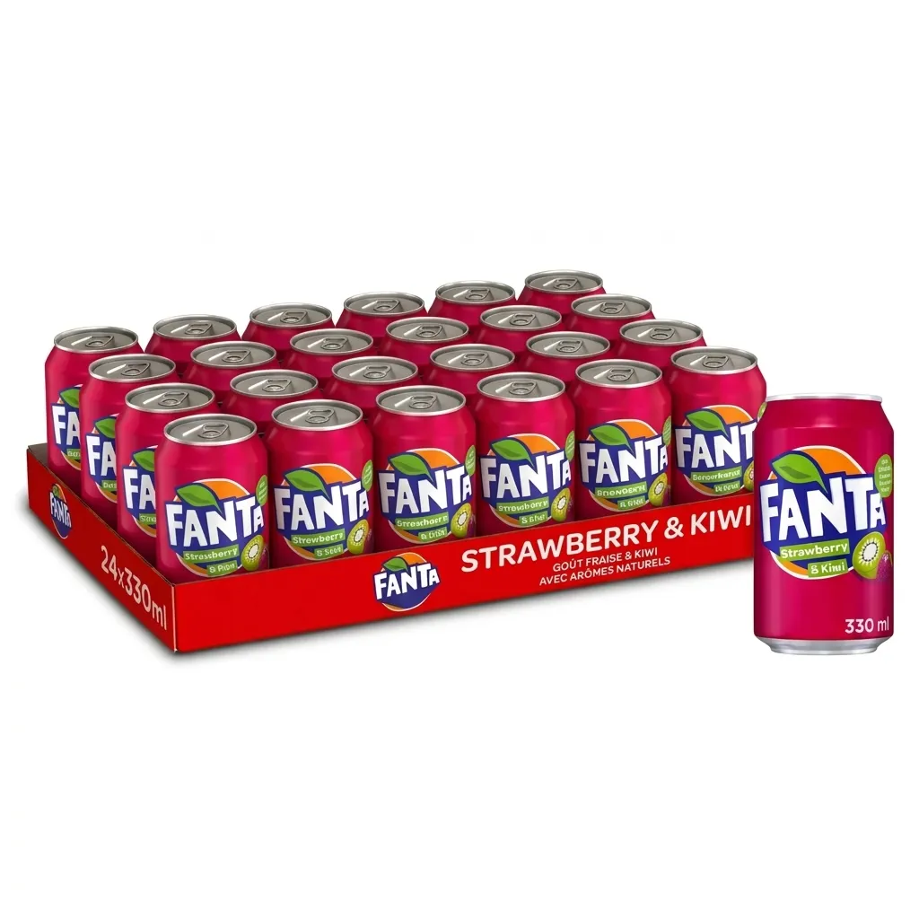 Fanta Fraise Kiwi FAT Canette Import 24x33 Cl