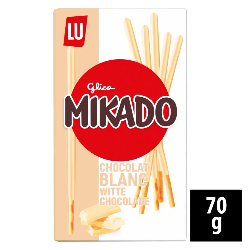Lu Mikado Chocolat Blanc Biscuits 70 Gr