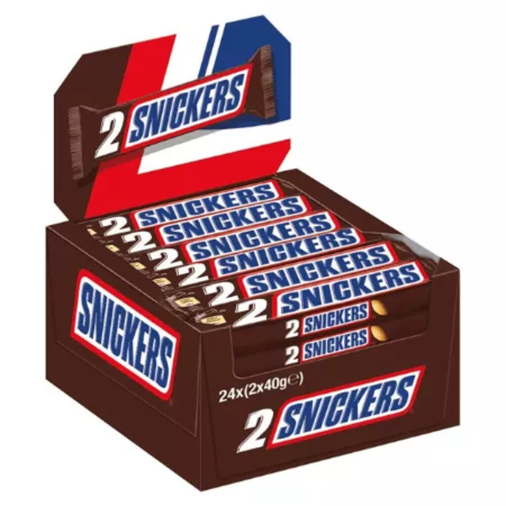 Snickers Two Pack Barres Chocolatées 24x80 Gr
