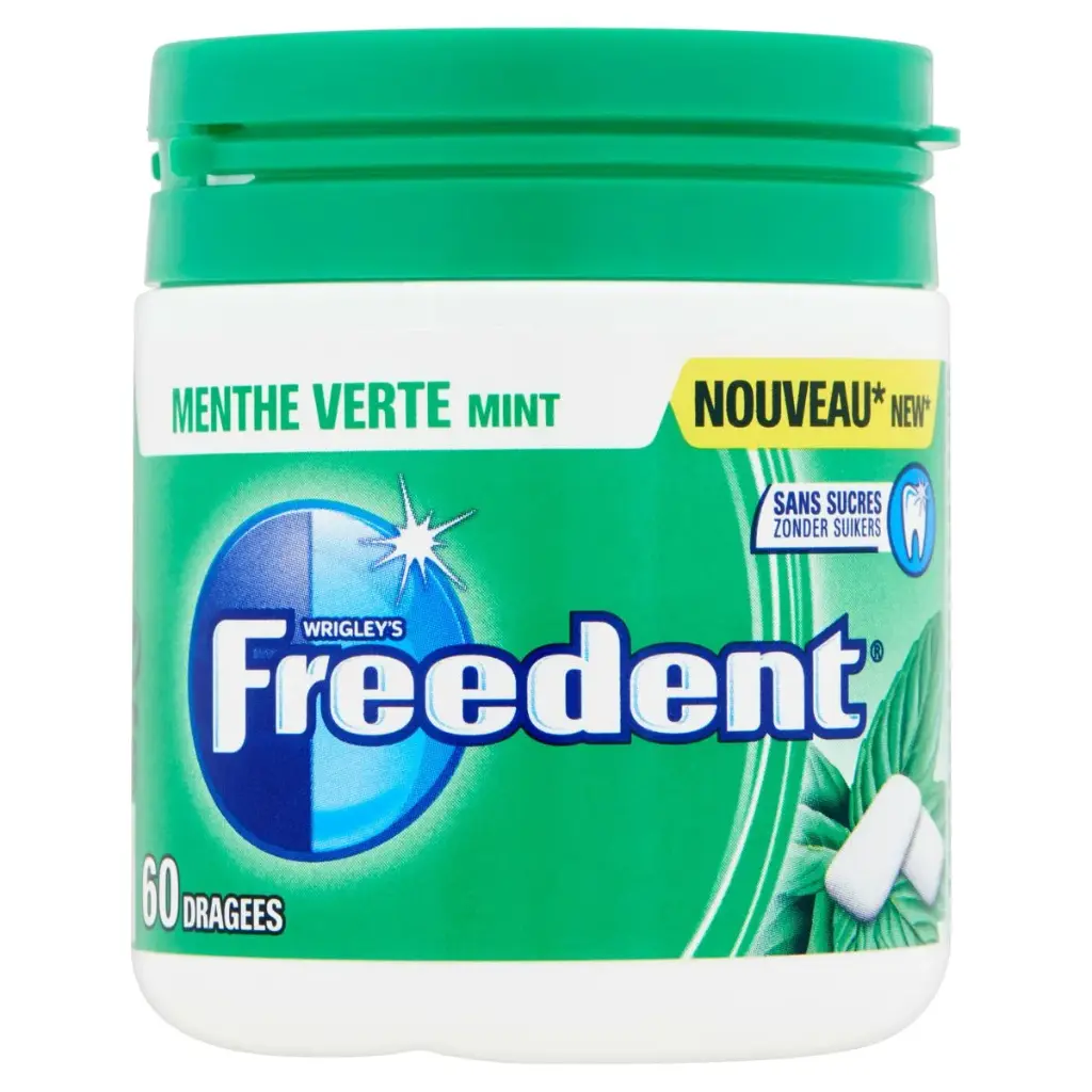 Freedent Menthe Verte Chewing-gum 60 Pièces