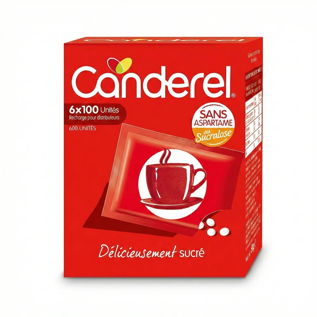 Canderel Édulcorant Recharge 6x100 Pièces