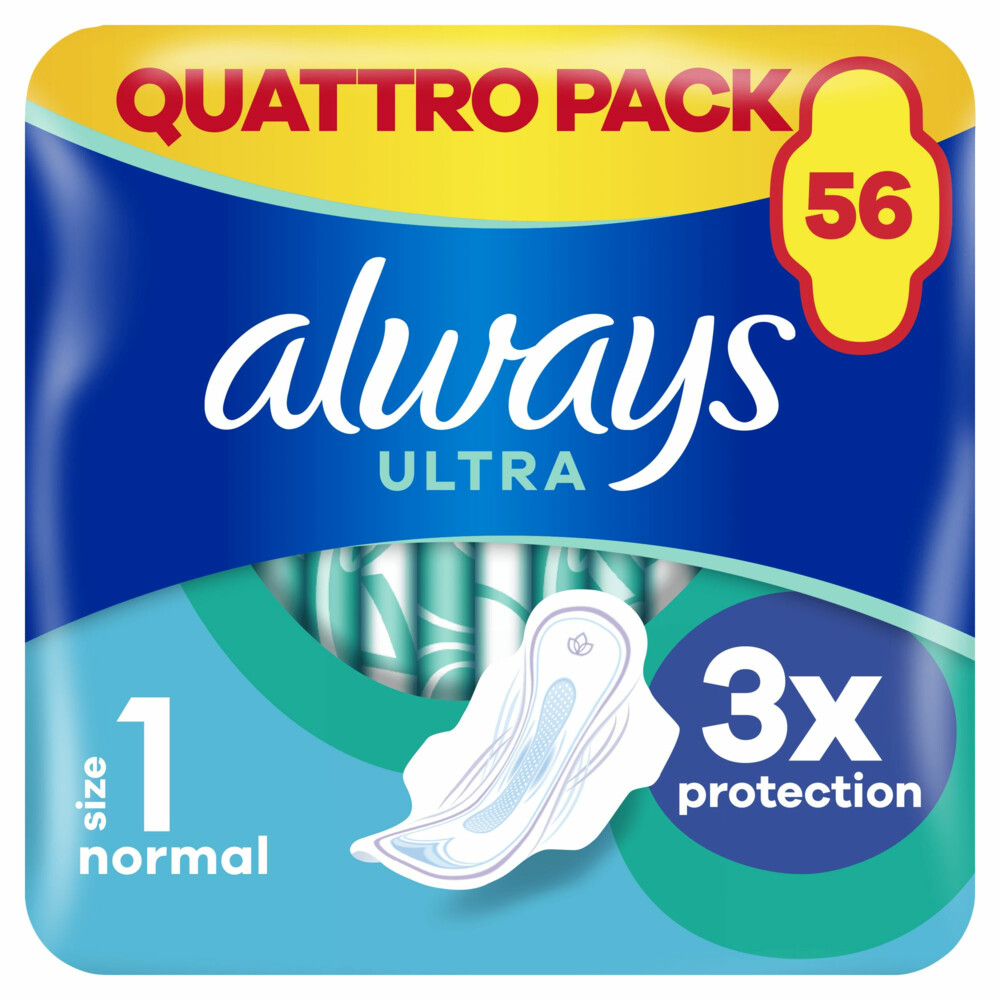 Always Ultra Normal Plus Serviettes Hygiéniques 56 Pièces
