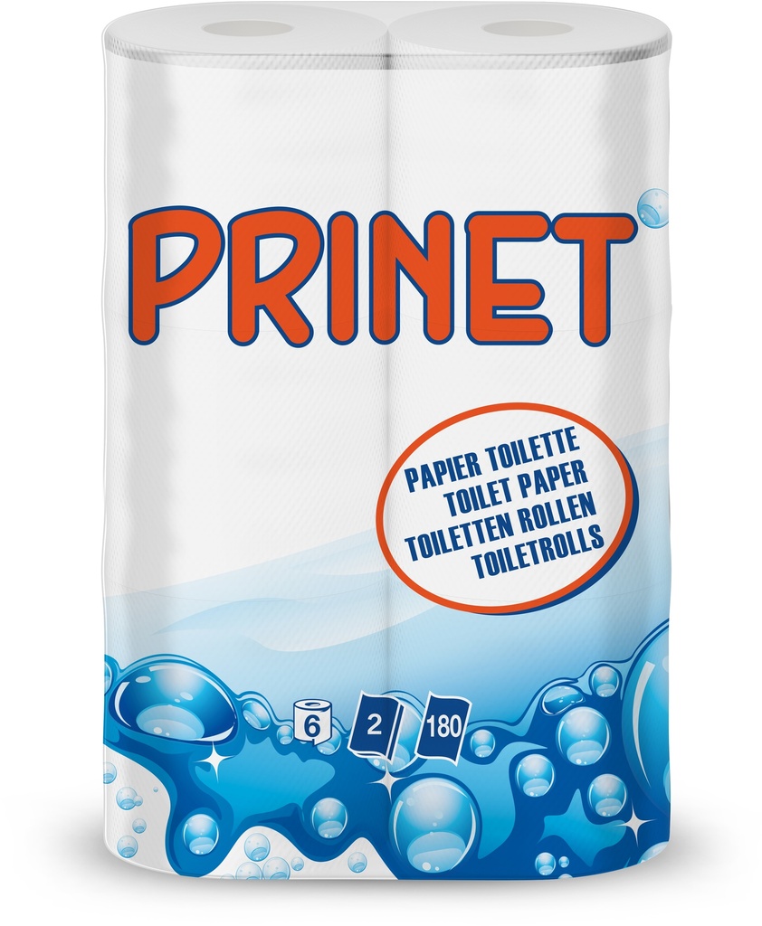 Prinet Papier-Toilette 2 Épaisseurs 6 Rouleaux