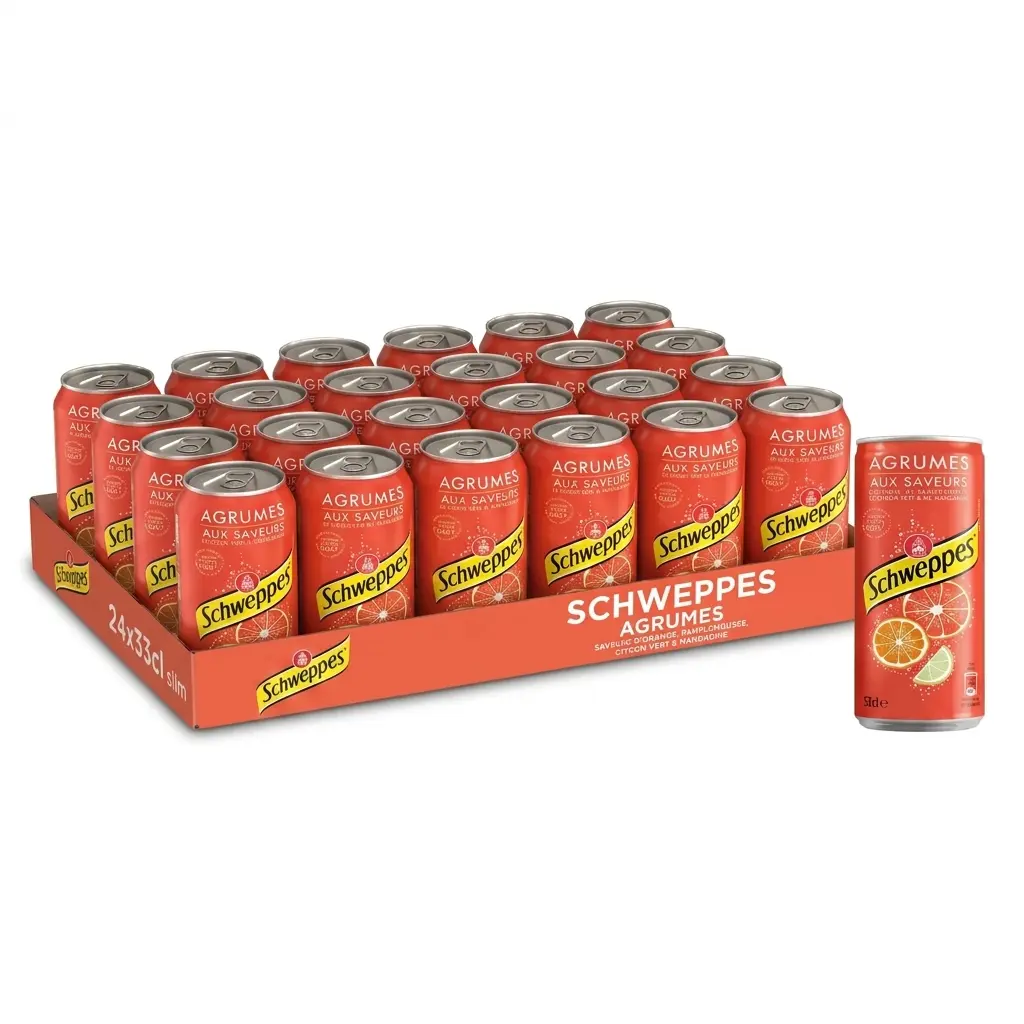 Schweppes Agrumes SLIM Canette 24x33 Cl