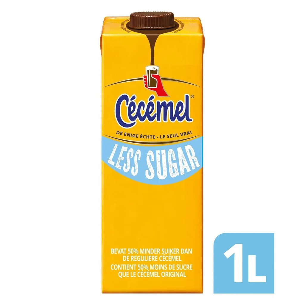 Cécémel Less Sugar Lait Chocolaté Brique 1 Litre