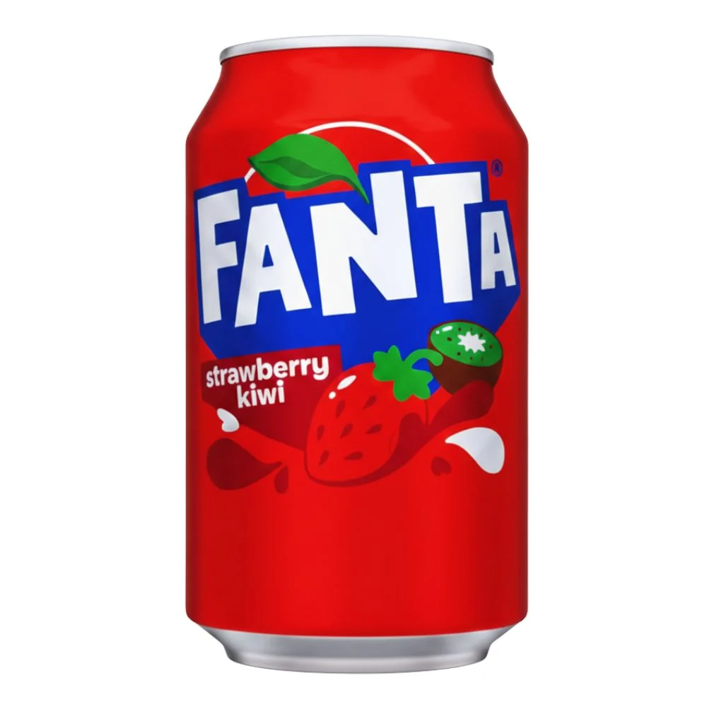 Fanta Fraise Kiwi Import DK Canette 33 Cl